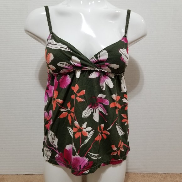 Aeropostale Tops - Aeropostale top Medium floral print babydoll surplice v-neck empire waist summer